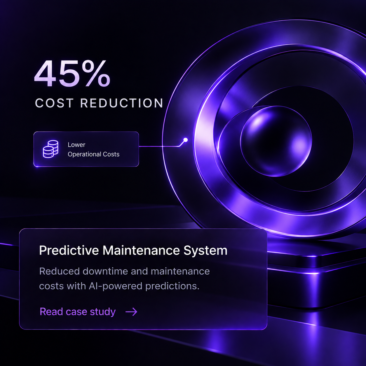 45% cost reduction — Predictive Maintenance System